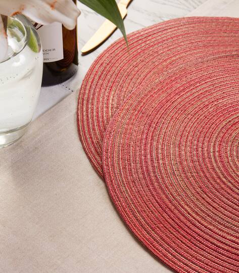 DII® Round Variegated Braided Polypropylene Placemats